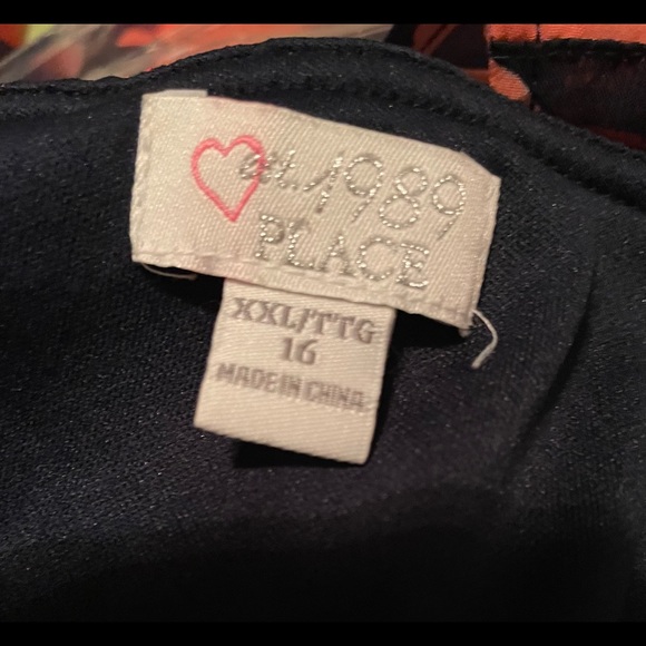 Est. 1989 Place Neon Flower 🌺 Print Dress pit to pit  17” shoulder down 35” - Picture 5 of 6